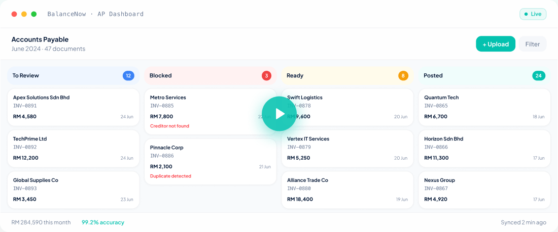 BalanceNow AP Dashboard