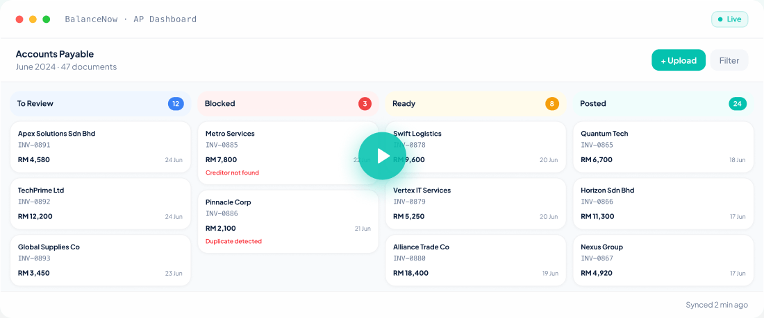 BalanceNow AP Dashboard